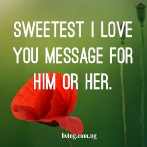 Sweetest I love you message for him or her