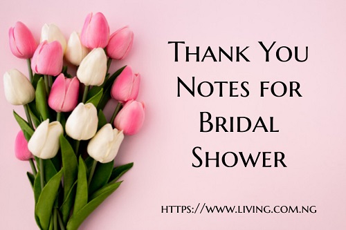 Bridal Shower Thank You Note To Hostess