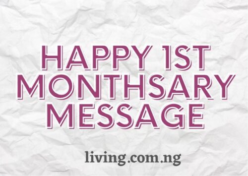 Happy 1st Monthsary Message