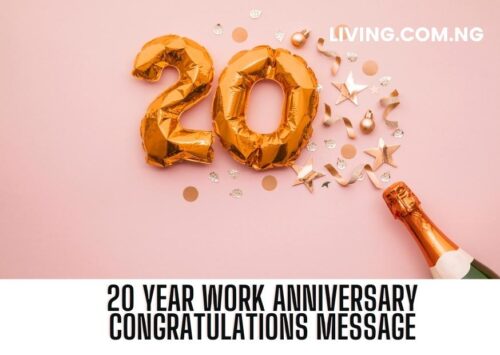 20 Year Work Anniversary Congratulations Message