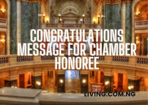 Congratulations Message for Chamber Honoree