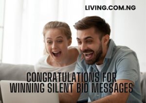 Congratulations for Winning Silent Bid Messages