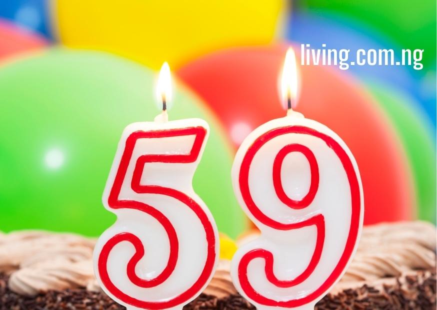 Turning 59 Birthday Quotes with Captions